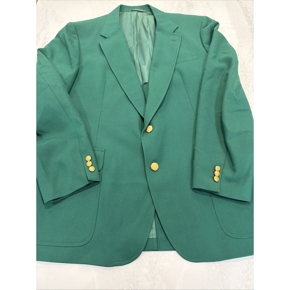 VTG 80s Stanley Blacker Men's Classic Master's Green Jacket Sports Blazer USA